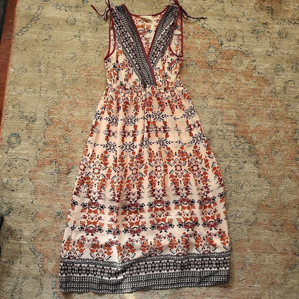Beautiful Bohemian Print Maxi Dress Size 1X